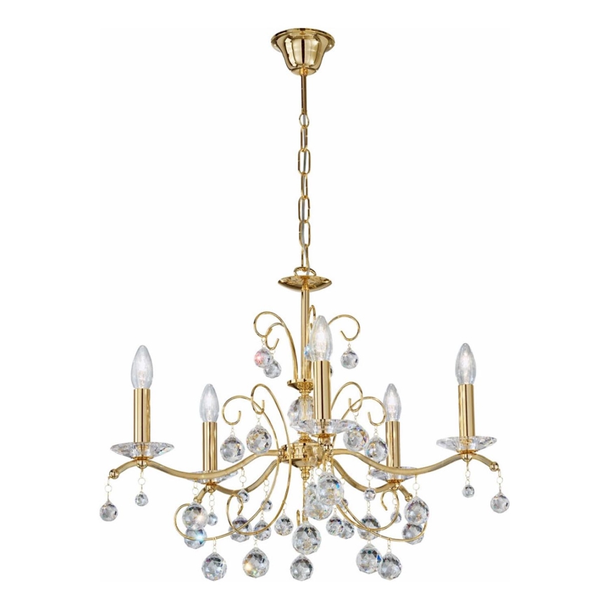 Kolarz 3234.85.3.KoT - Кристален полилей на верига CARMEN 5xE14/60W/230V 24K злато