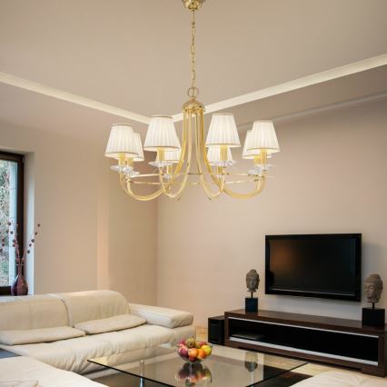 Kolarz 330.88.8C - Кристален пендел IMPERIAL 8xE14/60W/230V златист