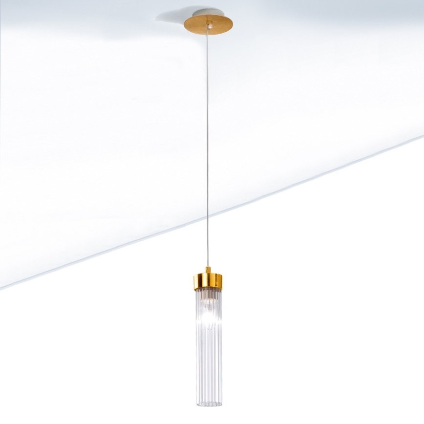 Kolarz 6009.30130 - Висящ полилей RAGGIO 1xE14/25W/230V 24K злато