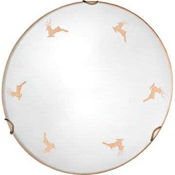 Kolarz 731.11.4.150 - Настенно осветително тяло NONNA 1xE27/60W/230V, Ø 30 см, с еленов мотив в розово злато