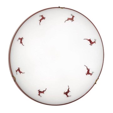 Kolarz 731.13.4.103-Плафон NONNA 3xE27/60W/230V pr.50 см елен червен