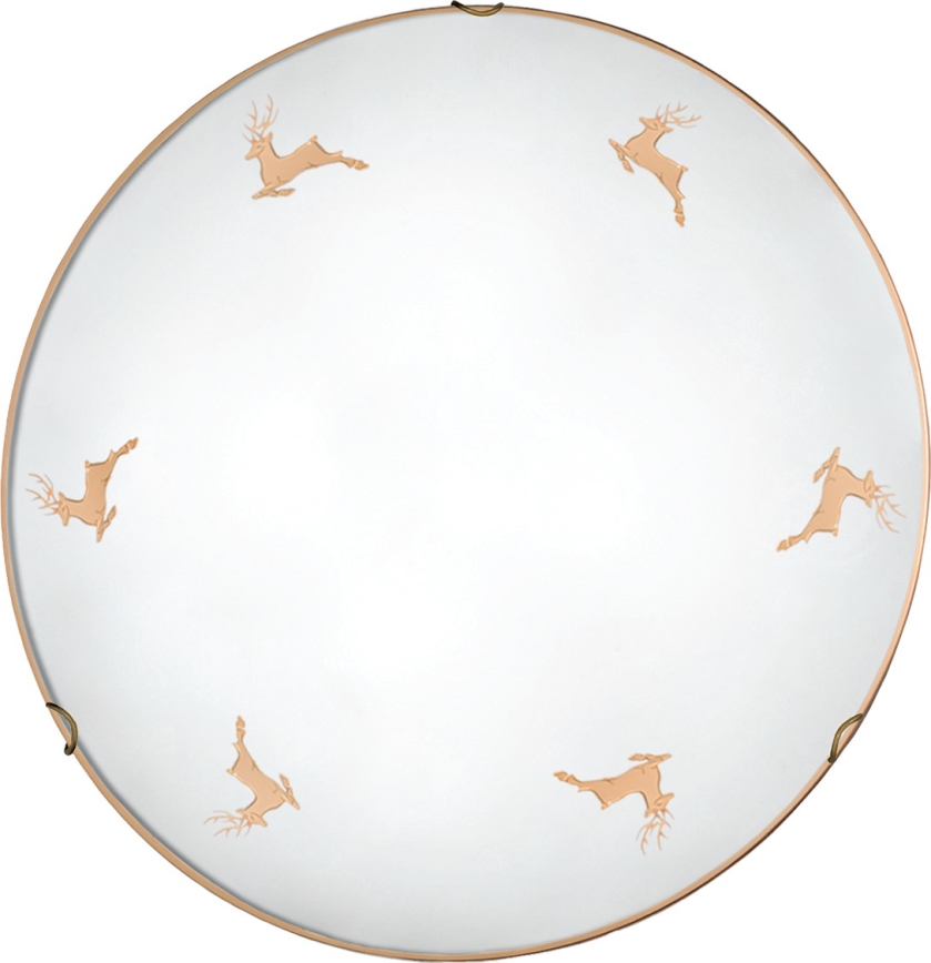 Kolarz 731.13.4.150 - Стенно осветително тяло NONNA 3xE27/60W/230V, диаметър 50 см, с еленски мотив, покритие розово злато