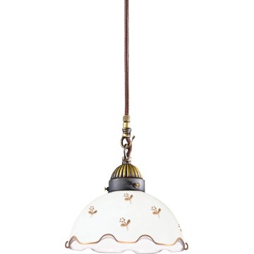 Kolarz 731.30.160 - Полилей на кабел NONNA 1xE27/75W/230V Ø 20 cm с цветя, в цвят розово злато