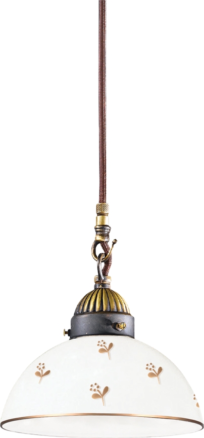 Kolarz 731.30.170 - Пендант на кабел NONNA 1xE27/75W/230V Ø 20 см, флорални мотиви, розово злато