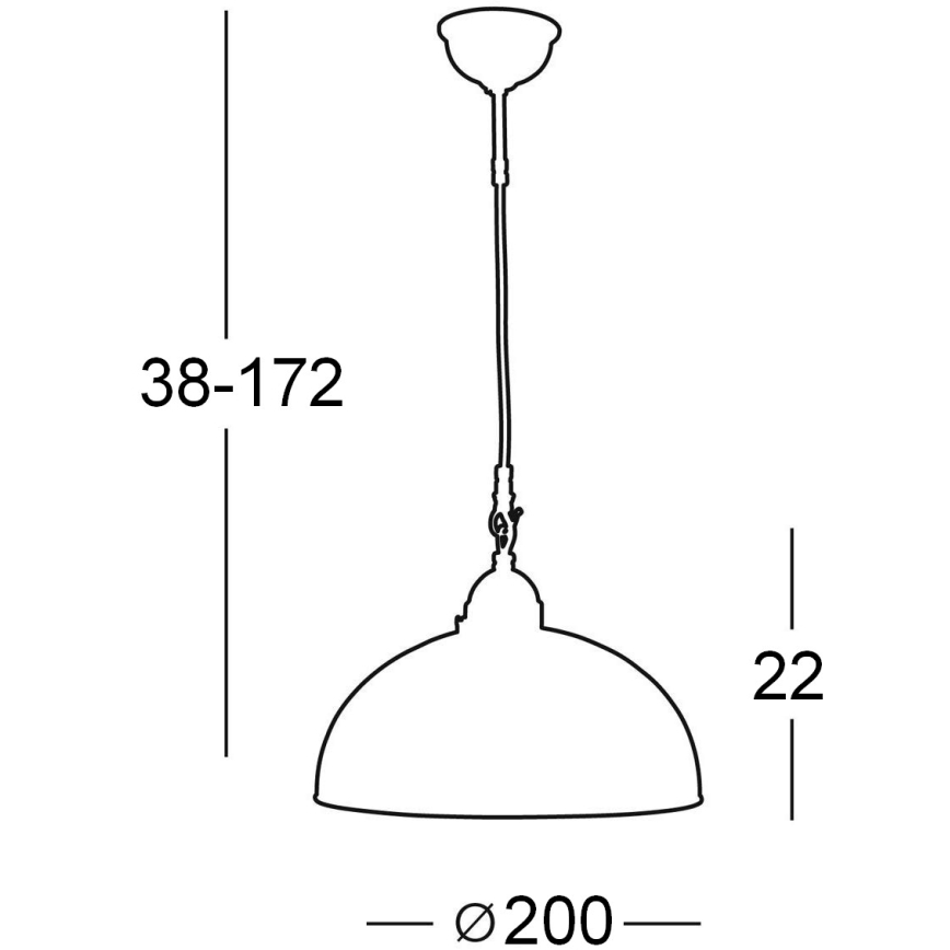Kolarz 731.30.73 - Пендант NONNA с кабелен окачвач 1xE27/75W/230V бял