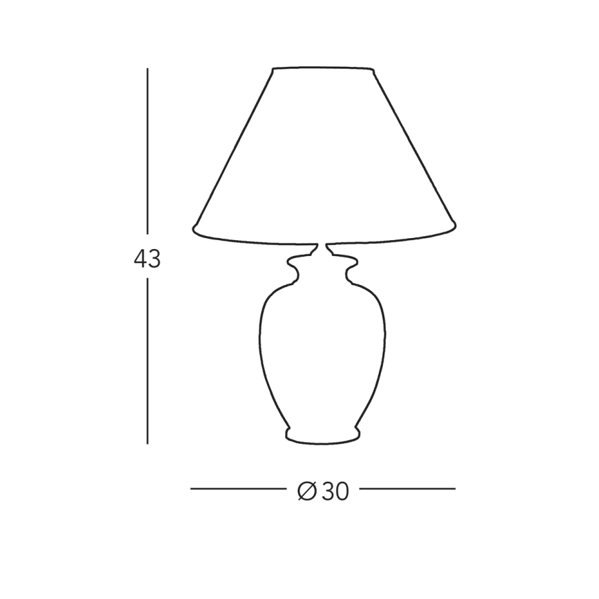 Kolarz 731.70W.150 - Настолна лампа NONNA 1xE27/100W/230V, с мотив елени, бяла/златна