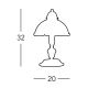 Kolarz 731.73.17 - Настолна лампа NONNA 1xE14/60W/230V син