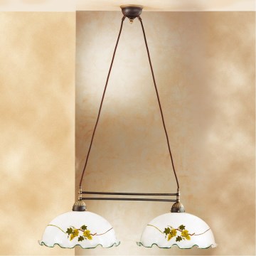 Kolarz 731.82.111 - Полилей на кабел NONNA 2xE27/75W/230V винен цвят