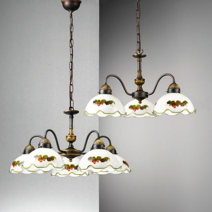 Kolarz 731.83.113 - Полилей с верига NONNA 3xE27/75W/230V винен/ягоден