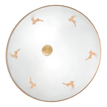 Kolarz 731.U12.4.150 - Настенно осветително тяло NONNA, 2xE14/60W/230V, Ø 32 см, розово злато с мотив на елен