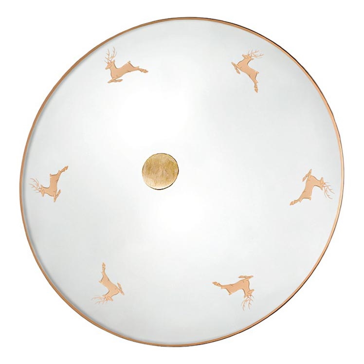 Kolarz 731.U12.4.150 - Настенно осветително тяло NONNA, 2xE14/60W/230V, Ø 32 см, розово злато с мотив на елен