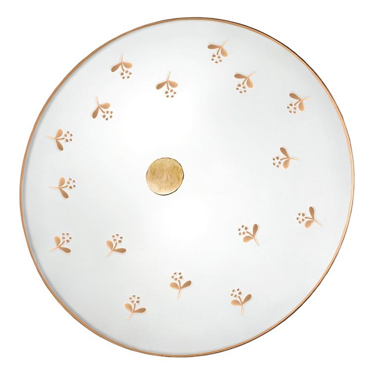 Kolarz 731.U12.4.160 - Стенно осветително тяло NONNA, 2xE14/60W/230V, Ø 32 см, с флорални мотиви, розово злато