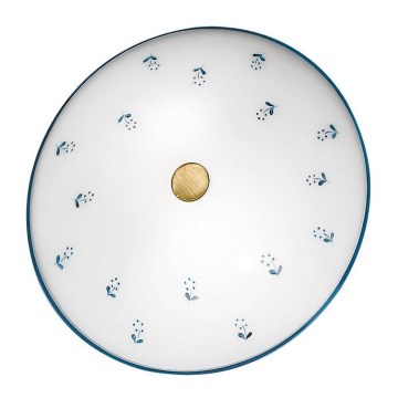 Kolarz 731.U12.4.17- Плафон NONNA 2xE14/60W/230V Ø 32 см син/месинг