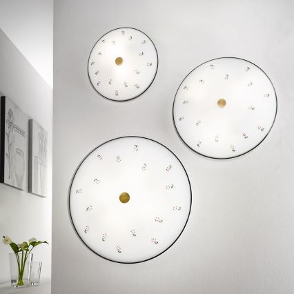 Kolarz 731.U12.4.70 - Плафон NONNA, 2 x E14, 60 W, 230 V, Ø 32 см, зелен/месинг