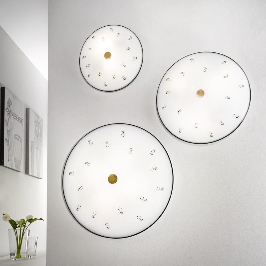 Kolarz 731.U12.4.70 - Плафон NONNA, 2 x E14, 60 W, 230 V, Ø 32 см, зелен/месинг