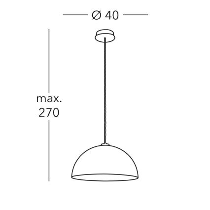 Kolarz A1339.31.Co.VinAu/40 - Пендел CULT 1xE27/100W/230V Ø 40 см златист