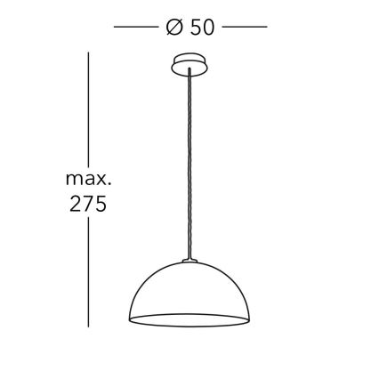 Kolarz A1339.31.Co.VinAu/50 - Пендел CULT 1xE27/100W/230V Ø 50 см златист