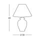 Kolarz A1340.70 - Настолна лампа CHIARA 1xE27/100W/230V бяла ⌀ 30см