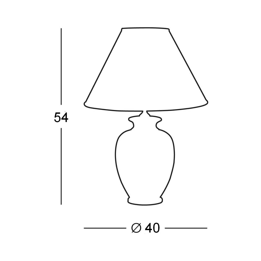 Kolarz A1340.71 - Настолна лампа CHIARA 1xE27/100W/230V бяла ⌀ 40см