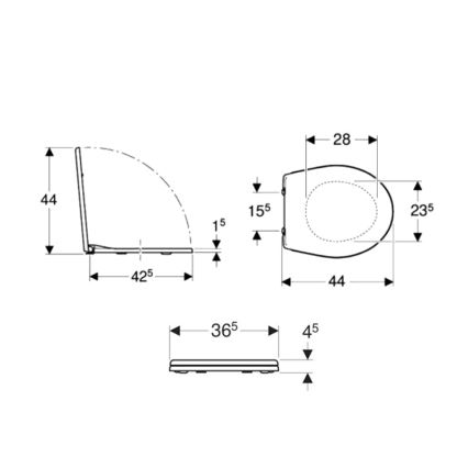 Kolo K90111000 - Тоалетна седалка Rekord, дуропласт/бяла