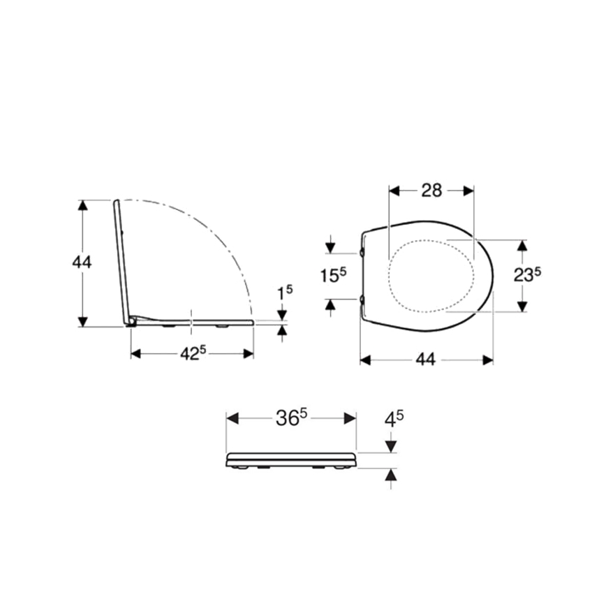 Kolo K90111000 - Тоалетна седалка Rekord, дуропласт/бяла