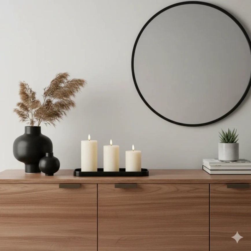 Komplekt 3x LED svešti BRILLO LED/3xAAA, kremavi + distantsionno upravlenie