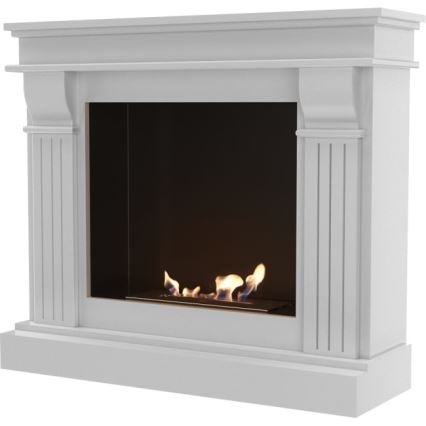 Kratki - БИО камина 97,9x115 см 3kW бял