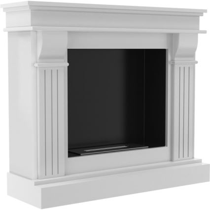 Kratki - БИО камина 97,9x115 см 3kW бял
