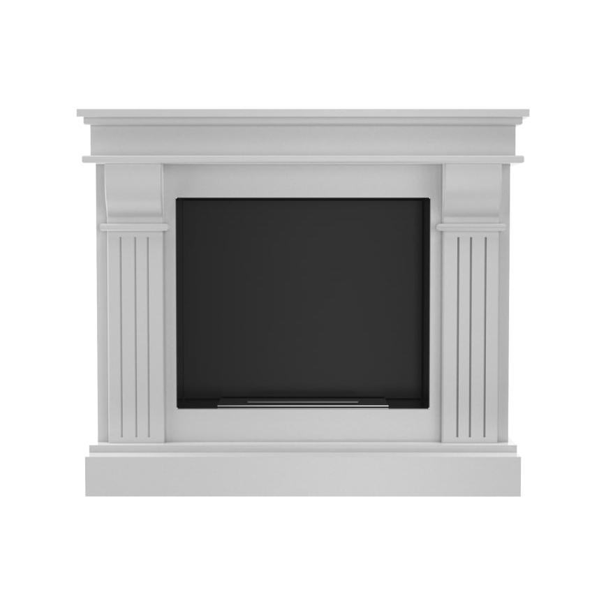 Kratki - БИО камина 97,9x115 см 3kW бял