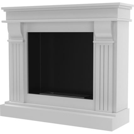 Kratki - БИО камина 97,9x115 см 3kW бял
