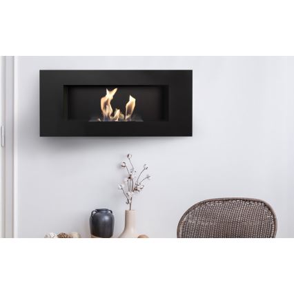 Kratki - BIO камина за вграждане 40x90 см 2kW черен