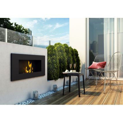 Kratki - BIO камина за вграждане 40x90 см 2kW черен