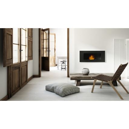 Kratki - BIO камина за вграждане 40x90 см 2kW черен