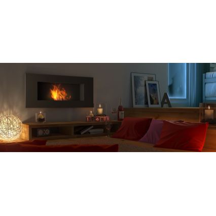 Kratki - BIO камина за вграждане 40x90 см 2kW черен