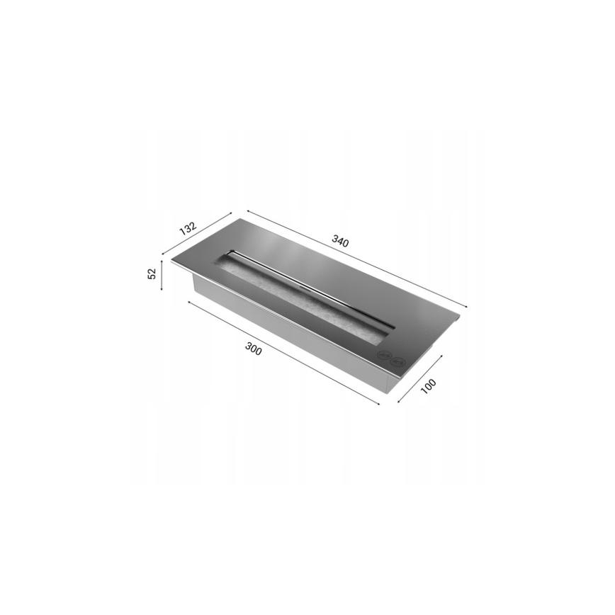 Kratki - BIO камина за вграждане 40x90 см 2kW черен