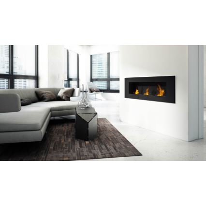 Kratki - БИО камина за вграждане 40x120 см 3x1,1kW черен