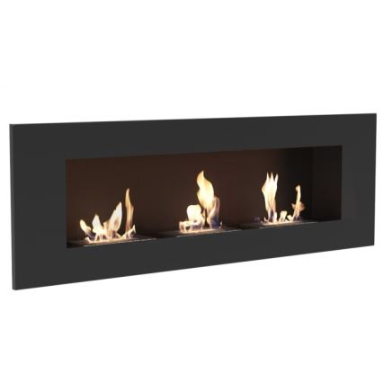 Kratki - БИО камина за вграждане 40x120 см 3x1,1kW черен