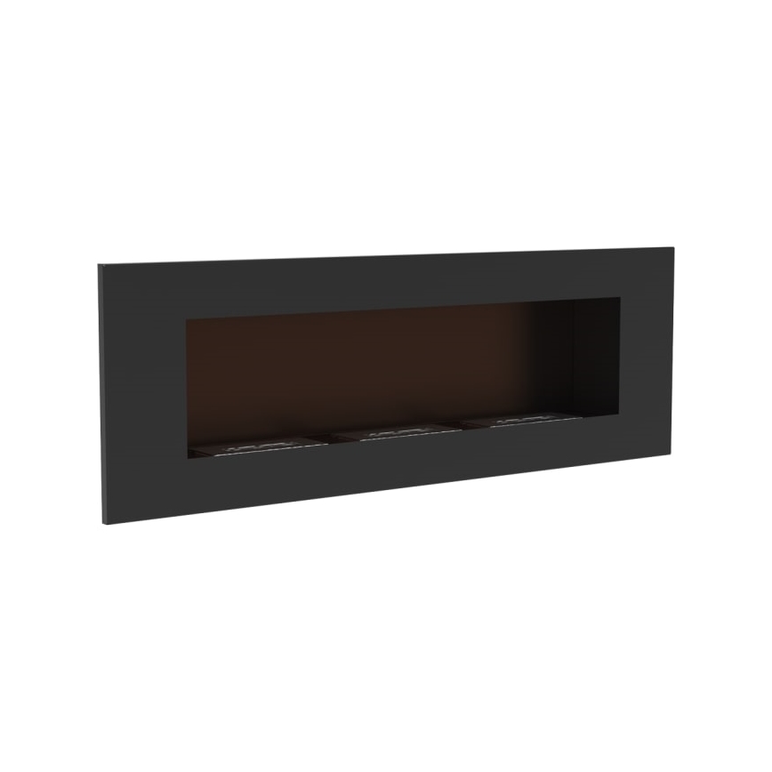 Kratki - БИО камина за вграждане 40x120 см 3x1,1kW черен