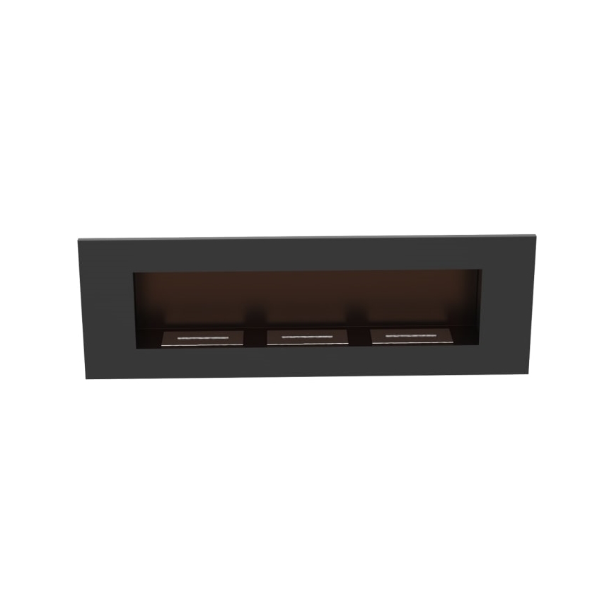 Kratki - БИО камина за вграждане 40x120 см 3x1,1kW черен