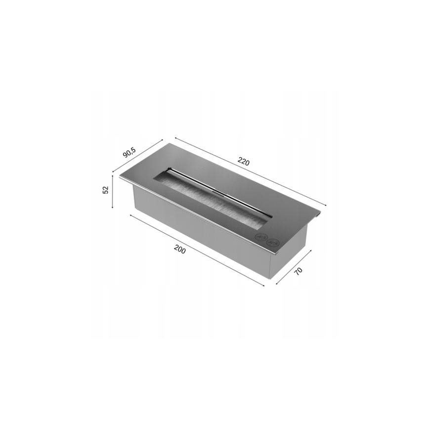 Kratki - БИО камина за вграждане 40x120 см 3x1,1kW черен