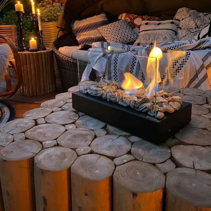 Kratki - БИО камина 21,8x35,4 см 1kW черен