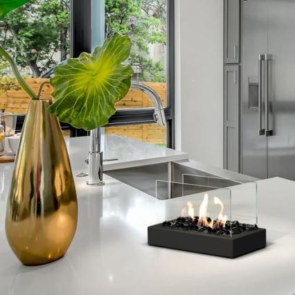Kratki - БИО камина 21,8x35,4 см 1kW черен