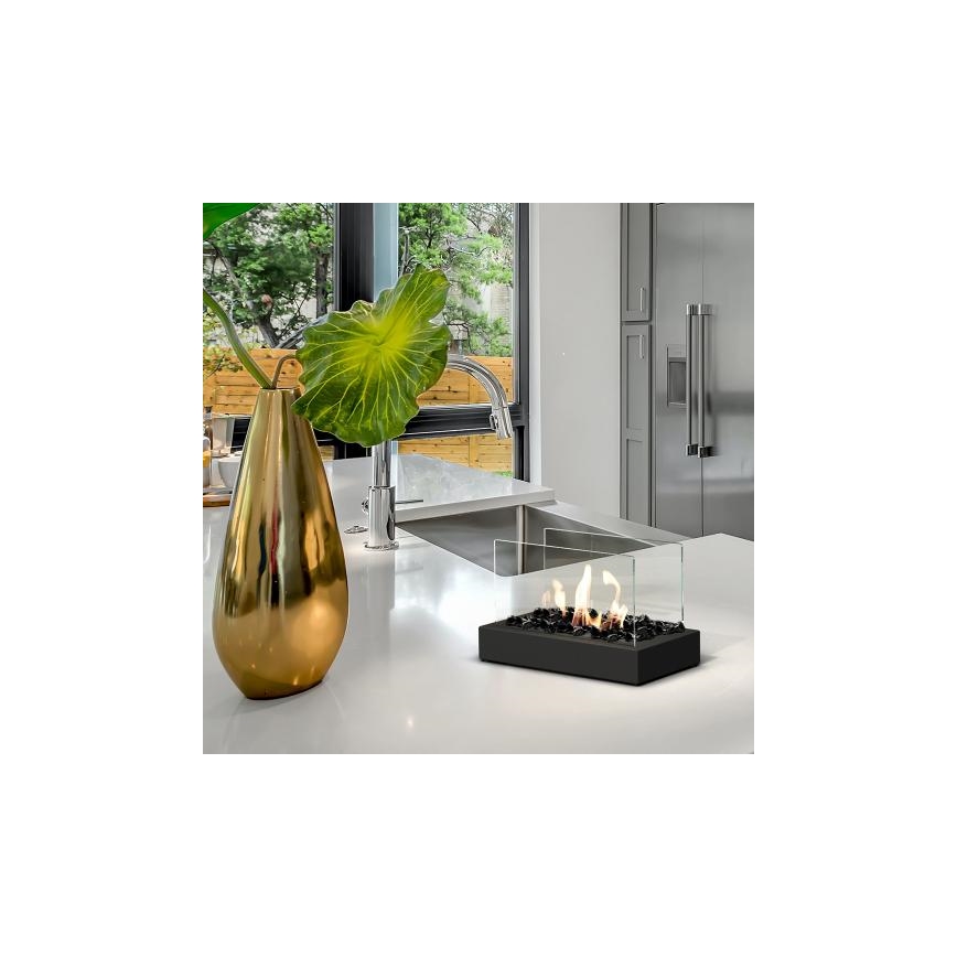 Kratki - БИО камина 21,8x35,4 см 1kW черен