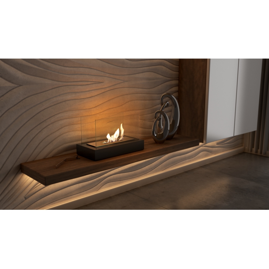 Kratki - БИО камина 21,8x35,4 см 1kW черен