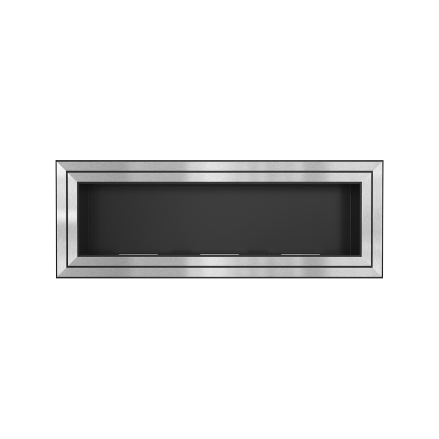 Kratki - Вграден БИО камина 65x180 см 3x2,5kW лъскав хром