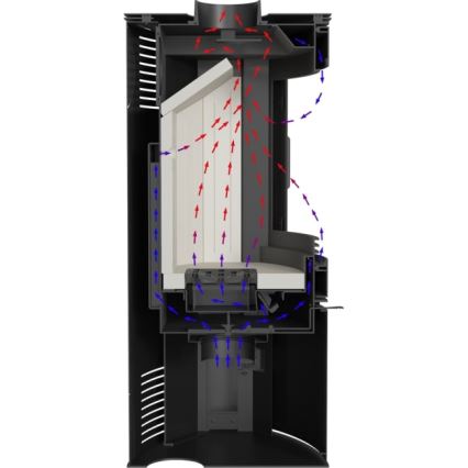 Kratki - Стоманена камина 10kW 150 мм
