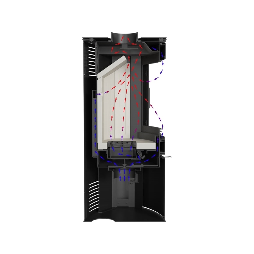 Kratki - Стоманена камина 10kW 150mm