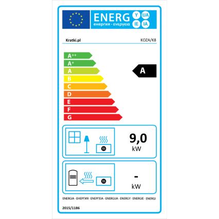 Kratki - Чугунена камина 9kW 130 мм