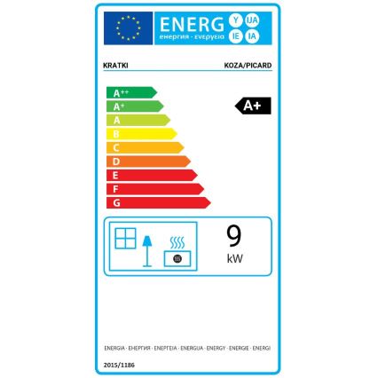 Kratki - Стоманена камина 9kW 150 мм