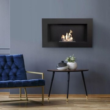 Kratki - Вграден био камина 37,4x64,8 см 1kW черен